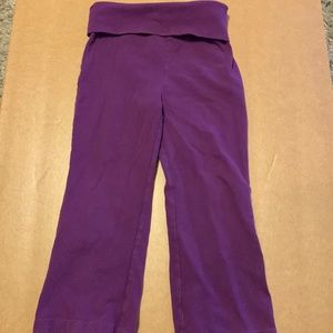 Purple yoga pants